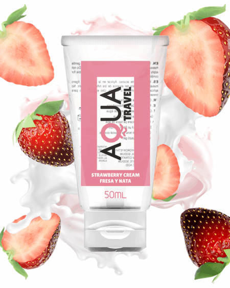 Lubricante Base Agua Sabor Fresa y Nata - 50ml