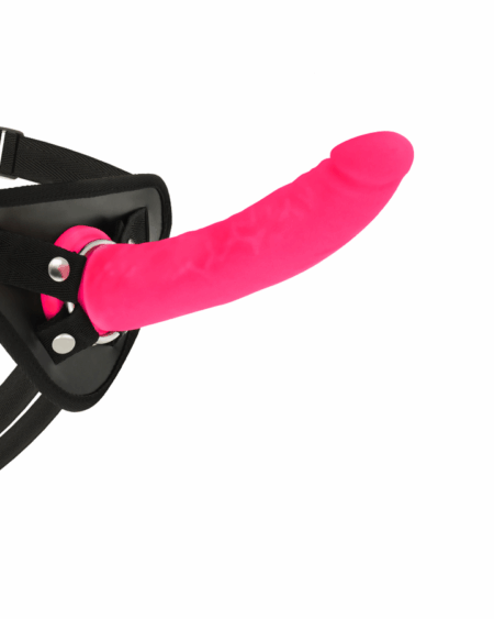DILDO + ARNES ROSA SILICONA MEDICA
