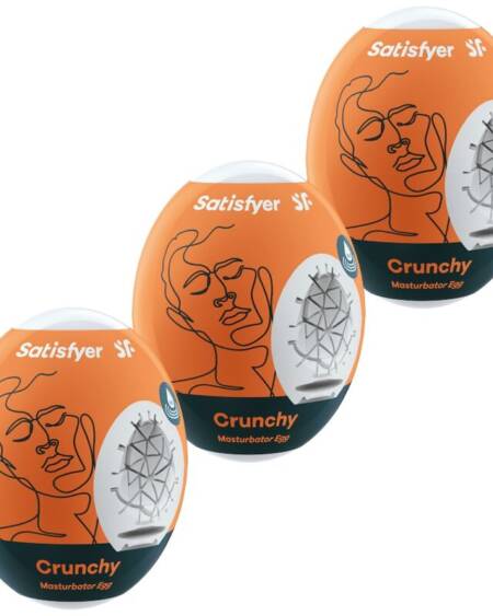 SATISFYER - 3 HUEVOS MASTURBADORES CRUNCHY