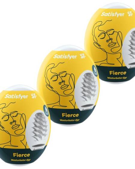 SATISFYER - 3 HUEVOS MASTURBADORES FIERCE