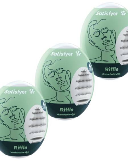 SATISFYER - 3 HUEVOS MASTURBADORES RIFFLE