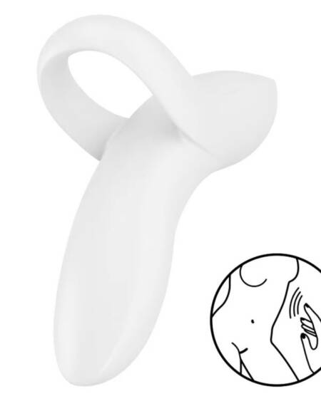 SATISFYER - BOLD LOVER DEDAL VIBRADOR BLANCO