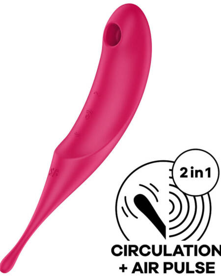 SATISFYER - TWIRLING PRO ESTIMULADOR Y VIBRADOR ROJO