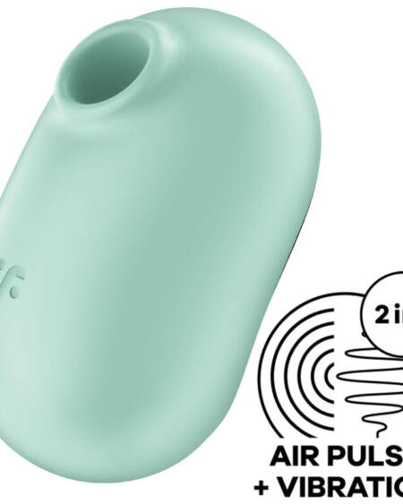 SATISFYER - PRO TO GO 2 ESTIMULADOR Y VIBRADOR DOBLE VERDE