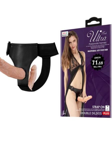BAILE - ULTRA PASSIONATE HARNESS DOBLES DILDOS CON ARNÉS