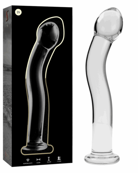 NEBULA SERIES BY IBIZA - MODELO 18 DILDO CRISTAL TRANSPARENTE 18.5 CM -O- 3.5 CM