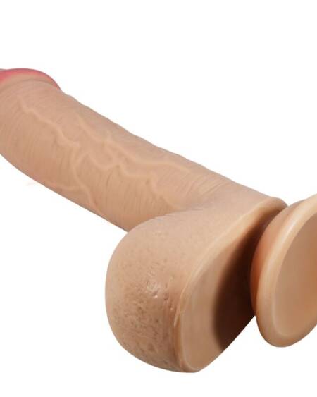PRETTY LOVE - SLIDING SKIN SERIES DILDO REALÍSTICO CON VENTOSA PIEL DESLIZANTE NATURAL 23.4 CM