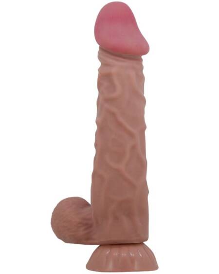 PRETTY LOVE - SLIDING SKIN SERIES DILDO REALÍSTICO CON VENTOSA PIEL DESLIZANTE MORENO 24 CM