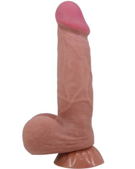 PRETTY LOVE - SLIDING SKIN SERIES DILDO REALÍSTICO CON VENTOSA PIEL DESLIZANTE MORENO 20.6 CM