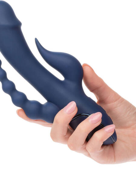 CALEXOTICS - VIBRADOR TRIPLE ORGASM AZUL