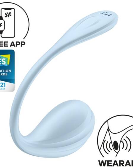 SATISFYER - SMOOTH PETAL ESTIMULADOR PUNTO G CELESTE APP GRATUITA