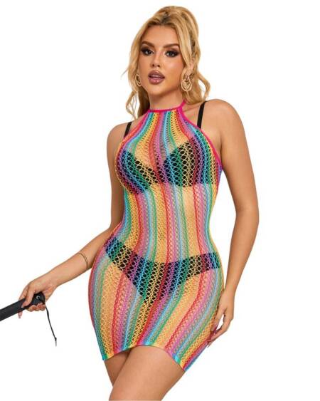 SUBBLIME - 952341 VESTIDO DE REJILLA ARCOIRIS TALLA ÚNICA