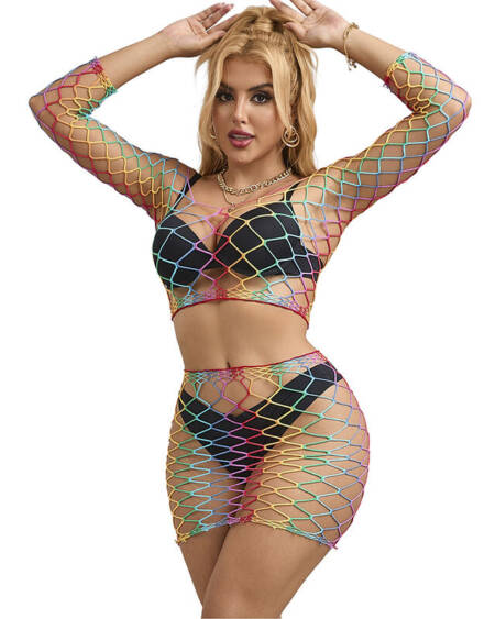 SUBBLIME - 952440 SET DE REJILLA 2 PIEZAS MANGA LARGA ARCOIRIS TALLA ÚNICA