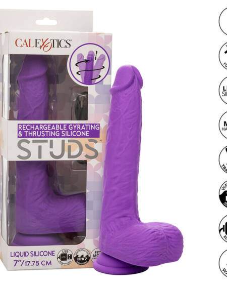CALEXOTICS - STUDS VIBRADOR RECARGABLE Y GIRATORIO 10 VIBRACIONES VIOLETA