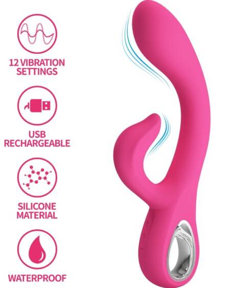 PRETTY LOVE - FRITZ VIBRADOR RABBIT 12 VIBRACIONES ROSA