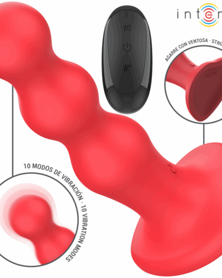INTENSE - CODY VIBRADOR CON VENTOSA ROJO CONTROL REMOTO