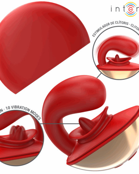 INTENSE - MARIAH VIBRADOR  ESTIMULADOR EN FORMA DE U 10 VIBRACIONES ROJO