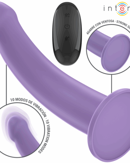 INTENSE - EDDIE VIBRADOR 17,5 CM 10 VIBRACIONES MORADO CONTROL REMOTO