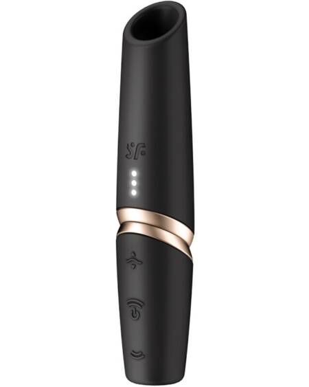 SATISFYER - PERFECT KISS ESTIMULADOR CLÍTORIS POR ONDAS NEGRO / DORADO