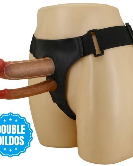 PRETTY LOVE - KEAVEN HARNESS BRIEFS UNIVERSAL  COMFORTABLE DOBLE DILDO