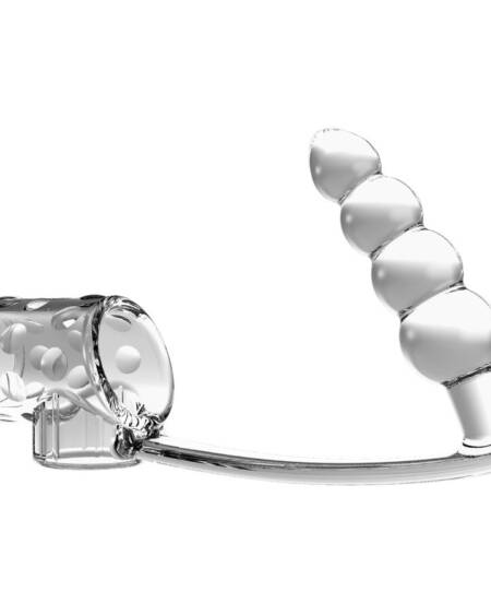 PRETTY LOVE - FUNDA PARA PENE CON PLUG ANAL TRANSPARENTE