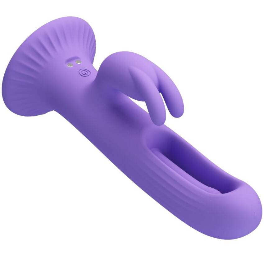 PRETTY LOVE - KILLMOULIS VIBRADOR RABBIT 12 MODOS DE VIBRACIÓN MORADO - Imagen 4