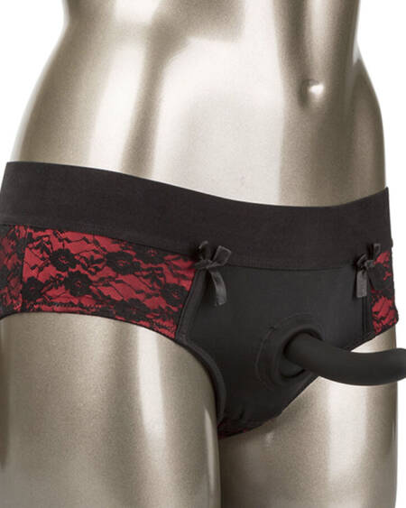 CALEXOTICS - SCANDAL SET DE BRAGUITAS SIN ENTREPIERNAS CON DILDO TALLA S/M