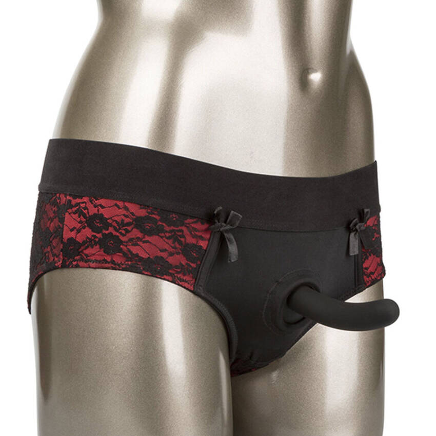 CALEXOTICS - SCANDAL SET DE BRAGUITAS SIN ENTREPIERNAS CON DILDO TALLA S/M