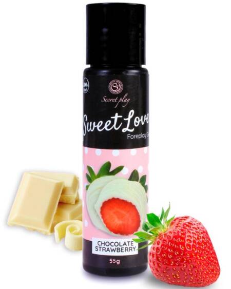 SECRETPLAY - GEL SWEET LOVE FRESA Y CHOCOLATE BLANCO 60 ML