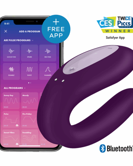 SATISFYER - DOUBLE JOY CON APP MORADO